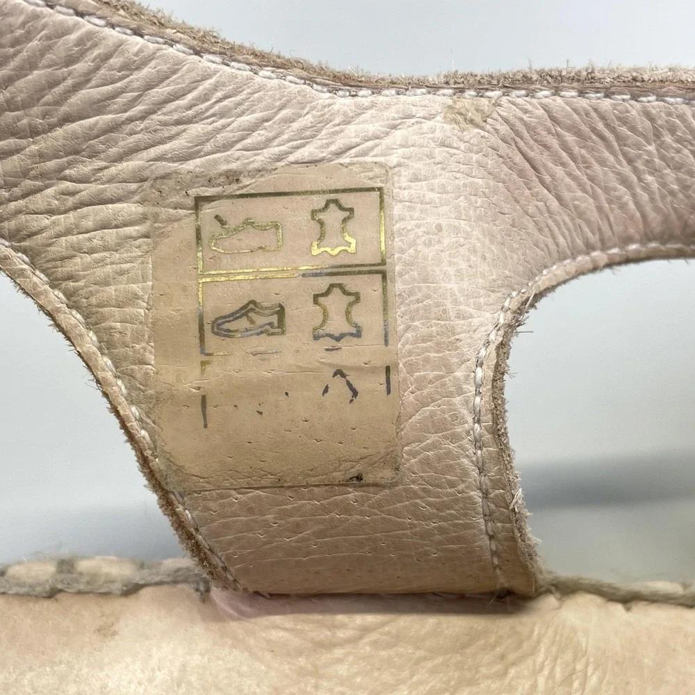 Gaimo Espadrille Sandals Womens Size 9 EU 40 Beige Suede Platform Buckle Shoes
